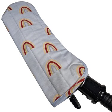 Case/Cover [Heat Resistant] for Curling Irons, Flat Irons or Straighteners, Silicone Coated Lining and Quilted Cotton Pouch for Travel, Gym, or Home [Rainbows]