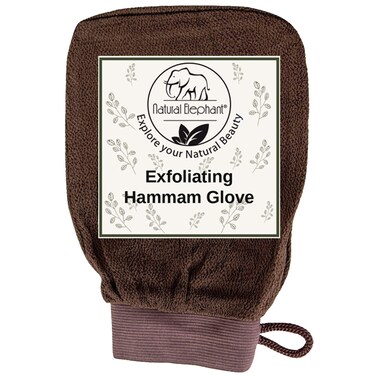 Natural Elephant Exfoliating Hammam Glove - Chocolate Brown