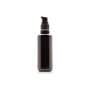 Infinity Jars Ultraviolet Glass Push Pump Bottle 50 Ml (1.7 fl oz) Refillable Containers for Lotion Homemade Cosmetics Make-up Skin Care Cream, Lotion, Shampoo, Conditioner Dispenser Bottles