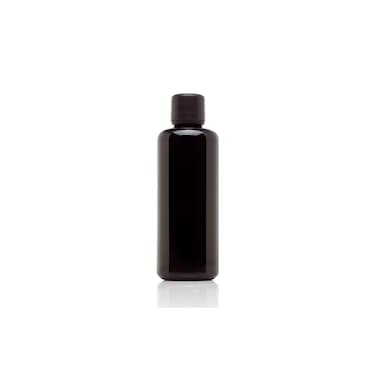 Infinity Jars Black Ultraviolet Glass Easy-Pour Screw-Top Bottle 100 ML(3.38 fl oz) Airtight Refillable Container with Neck Finish for Oil, Coffee, Spices, Perfumes - Black UV glass storage jars