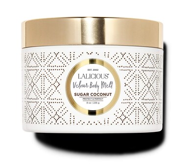 LaLicious Sugar Coconut Velour Body Melt - Multitasking Gel-to-Oil Skin Moisturizer with Macadamia Oil &amp; Coconut Oil - Shave Gel, Hair/Scalp/Hand/Foot Mask - Help Prevent Stretch Marks (8oz)