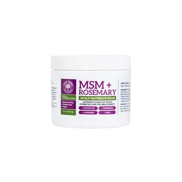 Qhemet Biologics MSM + Rosemary Scalp Nutrients Balm   Nourishing Hair Growth Formula with Bhringraj, Castor &amp; Coconut Oil   For Dry, Thinning Hair &amp; Slow Growth   Vegan (4 oz)