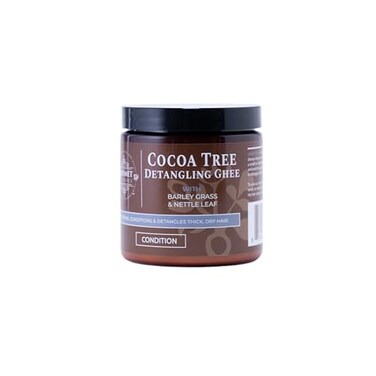 Qhemet Biologics Cocoa Tree Detangling Ghee - Softening Detangler Ideal for High Porosity 4C-3C Hair - Makes Combing Easier &amp; Restores Pliability, Elasticity &amp; Softness to Dry, Matted Hair (9 oz)