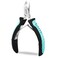 Cuticle Trimmer with Non-Slip Grip Handle Professional Stainless Steel Cuticle Cutter Sharp Blades Double Spring Cuticle Nippers for Nail Care Pedicure Manicure Nail Tools (Green-Black)