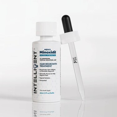 Intelligent Minoxidil   Fast-Drying, No-Grease   Extra Strength 5% Topical Hair Regrowth Treatment For Men   2 fl oz (60 ml)