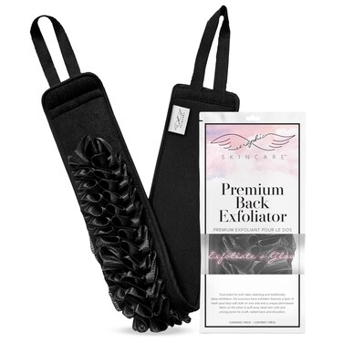 Seraphic Skincare Premium Back Exfoliator &ndash; Dual-Sided Back Scrubber for Men &amp; Women &ndash; 100% Vegan &ndash; Viscose Side for Deep Exfoliation, Mesh &amp; Washcloth Side for Cleansing &ndash; Bacne Prevention