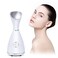 Facial Steamer for Face - Nano Ionic Face Steamer for Facial Deep Cleaning - Warm Mist Home SPA Portable Humidifier - Moisturizing, Unclogs Pores and Sinus, White