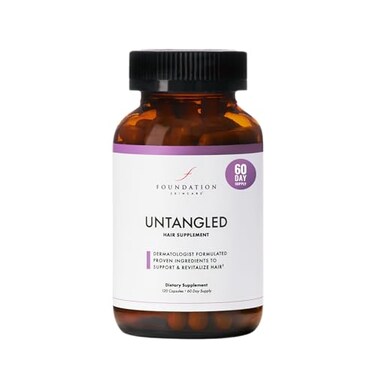 UnTangled Hair Vitamins (60-day supply) - Collagen &amp; Biotin Supplement for Women &amp; Men, Visibly Thicker, Faster Hair Growth