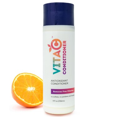 Vita C Swimmers Conditioner Eliminates Chlorine, Swim Tested Treatment Infuses Moisture to Restore &amp; Protect your Hair, Patented Antioxidant Formula, Hydrate, Rejuvenate &amp; Repair - 8 Fl Oz