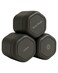 Cadence Travel Containers - Body Care Capsule Set - Magnetic Travel Capsules - For Wash, Lotions, Sunscreens - 3 Flex Mediums (1.32oz) with Body Wash, Lotion, &amp; Sun Icon Labels - Charcoal