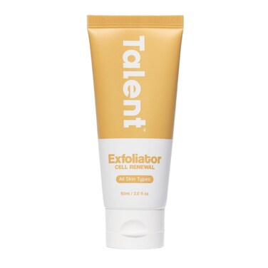 TALENT Men&rsquo;s Cell Renewal Exfoliator, Fragrance-free, Volcanic Rock Face Wash Removes Dead Skin &amp; Impurities, Sensitive Skin, All Skin Types, EWG Verified, Vegan and Cruelty-free, 2.0 fl oz