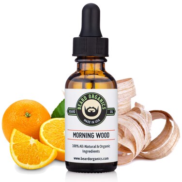 Beard Organics Morning Wood Beard Oil   Cedarwood &amp; Orange Scent