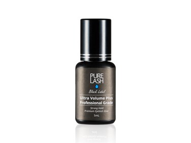 Strong Professional Eyelash Extension Glue / Pure Lash / Black Label / 5 Milliliter / Strong Hold / 1-2 Seconds Drying Time / Retention 7-8 Weeks / Professional Use Only / Premium Adhesive