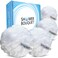 SHOWER BOUQUET Loofah Soft-White-Cloud XL Bath-Sponge 4-Pack // Extra Large 75g Mesh Loofa Lufa Pouf Set for Men and Women - Exfoliate with Big Gentle Cleanse Scrubber in Beauty Bathing Accessories