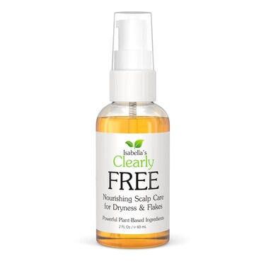 Isabella's Clearly Free, Natural Anti Dandruff Oil   Itch Relief for Dry Itchy Scalp, Dermatitis, Psoriasis, Cradle Cap   Jojoba, Cedarwood, Manuka, Tea Tree   for Adults and Kids, Made in USA