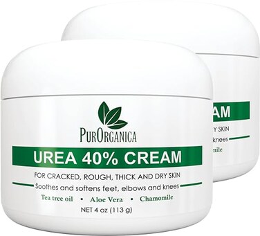 Urea 40% Cream &ndash; Made in USA &ndash; Foot Cream for Thick, Cracked, Rough, Dead &amp; Dry Skin - Corn, Callus and Dead Skin Remover, Toenail Softener, Moisturizer For Feet, Elbows, Hands and Knees