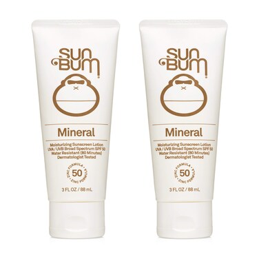 Sun Bum Sun Bum Mineral Spf 50 Sunscreen Lotion Vegan and Reef Friendly (octinoxate &amp; Oxybenzone Free) Broad Spectrum Natural Sunscreen With Uva/uvb Protection 2 Pack