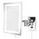 JERDON Wall Mount Makeup Mirror with 5X Magnification - 8.75&rdquo; x 6.5&rdquo; Rectangular Design Extends 15.5&rdquo; from The Wall &ndash; Chrome Finish &ndash; Power Cord and Plug &ndash; Model JRT710CL