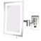 JERDON Rectangular 6.5-Inch x 9-Inch Wall Mount Mirror - Makeup Mirror with 5X Magnification and 15.5-Inch Wall Extension - Nickel Finish, Direct Wire Mirror - Model JRT710NLD