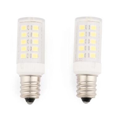 JERDON LED Replacement Light Bulb for Makeup Mirrors - 3000K (2 Pack) - LED Bulbs for Mirrors - Yellow-Tinted Lightbulbs