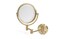 JERDON Wall-Mounted Makeup Mirror with Lights - Direct-Wired Lighted Makeup Mirror with 8X Magnification &amp; Gold Finish - Model HL88BGLD