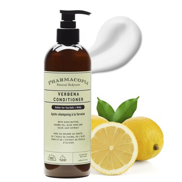 Pharmacopia Verbena Conditioner - Natural Scalp Moisturizer, Vegan &amp; Cruelty-Free Hair Care with Shea Butter, Aloe Vera, Jojoba Oil and Olive Leaf Extract for Dry Hair Treatment and Detangling, 16 oz