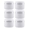 6 Pack 8oz/250g Empty Plastic White Round Jars Bottles With Inner Liners and Screw Lid Refillable Make-up Cosmetic Jars Face Cream Lip Balm Lotion Storage Container