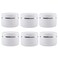 6 Pack 3.4oz/100g Empty Plastic Clear Round Jars Bottles With Inner Liners and Screw Lid Refillable Make-up Cosmetic Jars Face Cream Lip Balm Lotion Storage Container