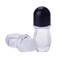 2Pcs 50ml/1.69oz Empty Clear Refillable Glass Roll-On Deodorant Bottles Essential Oils Roller Containers with Plastic Roller Ball and Black Cap for Deodorant Lip Oil Aromatherapy