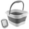 Foot Bath 15L(4 GL) Collapsible Foot Soak Tub with Handle, Foot Spa Bath Massager Foot Soaking for Dry Cracked Feet, Plastic Foot Bucket-Grey
