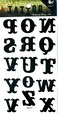 1 Sheet Black letters A-Z English alphabet ABC Waterproof Tattoo Sexy Fake Stickers Girls Lady Tattoo Body Art
