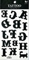 1 Sheet ABC letters English Alphabet School letters Temporary Tattoo for Women Girl Fake Tattoos Body Art Arm Jewelry Waterproof Tattoos Stickers Tattoos