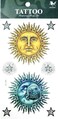 PP TATTOO 1 Sheet Yellow Blue Moon Sun Stars Over Fantasy Arm Body Sticker Tattoo Art Make up for Men Temporary Tattoos Paper Waterproof for Men Women