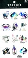 NipitShop 1 Sheet Zodiac Signs Birth Symbols Style Temporary Tattoos for Women Body Art Tattoo Sticker 3D Fake Tatoo