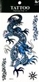 NipitShop 1 Sheet Temporary Tattoo Large 3D Dragon Blue Waterproof Removable Body Stickers Sexy Tattoo