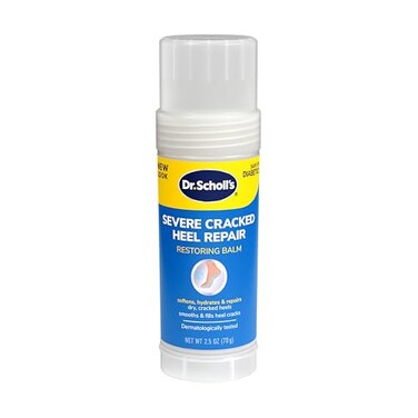 Dr. Scholl's Severe Cracked Heel Repair Restoring Balm 2.5oz, with 25% Urea for Dry, Cracked Feet, Heals and Moisturizes for Healthy Feet