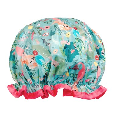 allydrew Reusable Women's Waterproof Shower Caps for Long Hair, Mermaids