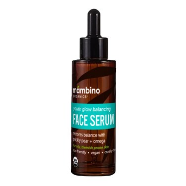 Youth Glow Balancing Serum &ndash; Organic, Face Serum with Tunisian Prickly Pear &ndash; Nourishing Omegas &amp; Vitamin C for Oily, Blemish-Prone Skin &ndash; Cruelty-Free Skin Care by Mambino Organics, 1 fl oz