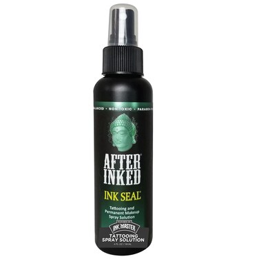 After Inked Ink Seal Spray &ndash; Tattoo Aftercare Solution, Moisturizing Mist for Inked Skin, Cleaning Mist for Daily Maintenance, Gentle Solution, Non-Irritating &amp; Hydrating Formula, 4oz Spray Bottle