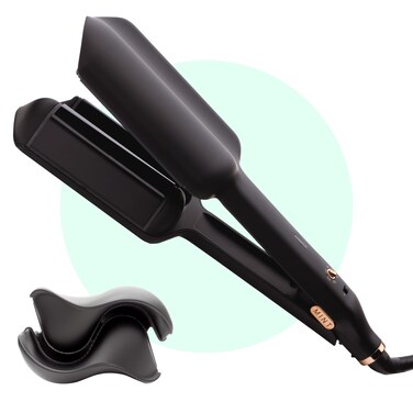 MINT Double Barrel Mermaid Hair Waver for Long Hair   Ionic Deep Waver Hair Tool Creates Volume &amp; Large Beach Waves   Wave Crimper Hair Tool   Waving Iron for Hair with Adjustable Temperature