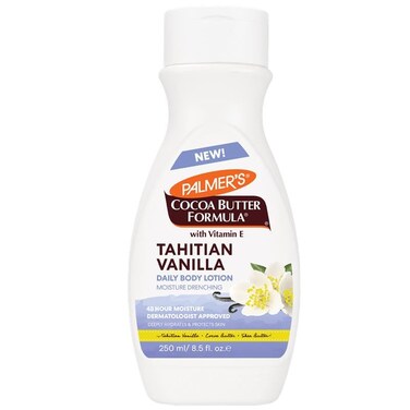 Palmer's Cocoa Butter Formula Tahitian Vanilla Body Lotion, 8.5 Oz, Daily Moisturizing Lotion for Dry Skin with Shea Butter &amp; Vitamin E, Hydrates &amp; Protects, Helps Provide 48-Hour Deep Moisture