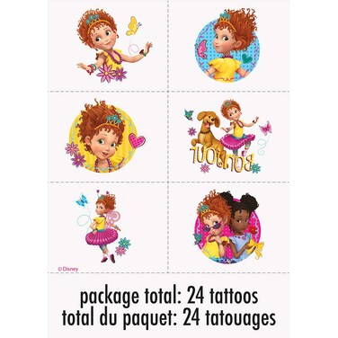 Multicolor Disney Fancy Nancy Tattoos (24 Count) - Perfect Accessory For Every Enchanted Disney Party &amp; Celebration