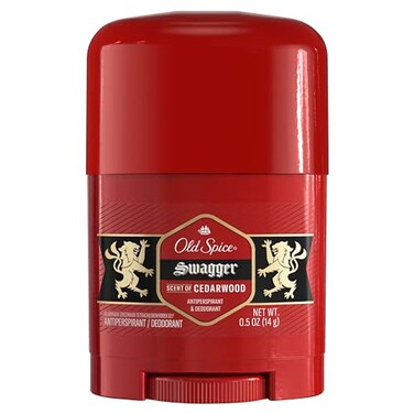 Old Spice Antiperspirant and Deodorant for Men, 24/7 Lasting Protection, Invisible Solid, Red Collection, Swagger with Scent of Cedarwood, Trial Size, 0.5 oz