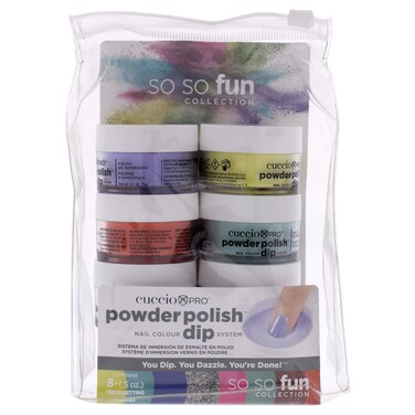 Cuccio So So Fun Kit - Powder Polish Dip System (8 pack) 0.5 oz, Yellow, (I0098621)