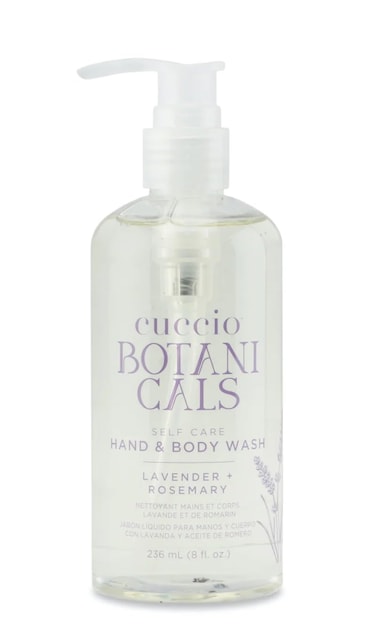 Cuccio Botanicals Hydrating Hand &amp; Body Wash, Lavender &amp; Rosemary, 8 oz &ndash; Nourishing and Soothing Cleanser for Soft, Refreshed Skin