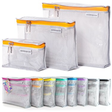 MUMI Travel Toiletry Bag Set 3 Water-Resistant Bags for Toiletries, Makeup, Shaving Essentials, Portable Organizer for Men &amp; Women, Perfect for Travel Essentials