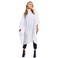 Betty Dain Lightweight Crinkle Nylon Hair Cutting/Styling Cape, Water Resistant, Machine Washable, Permanent Crinkle Nylon, Repels Hair, Snap Closure at Neck, Generous 54 x 60 inch Size, White