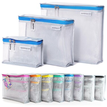 MUMI Travel Toiletry Bag Set 3 Water-Resistant Bags for Toiletries, Makeup, Shaving Essentials, Portable Organizer for Men &amp; Women, Perfect for Travel Essentials