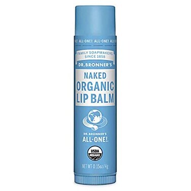 Dr. Bronner's Magic Soaps Organic Naked Unflavored Lip Balm, 0.15 Ounce