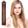 VALENTINE DAY SALE COUPON- EURONEXT Clip in hair extensions, 100% Remy human hair, 14 inches, Straight, Curly, Light Caramel